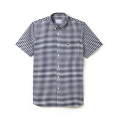 Regular Fit Gingham Poplin Shirt | Lacoste Mens