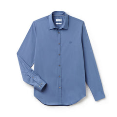Slim Fit Stretch Cotton Poplin Shirt | Lacoste Mens