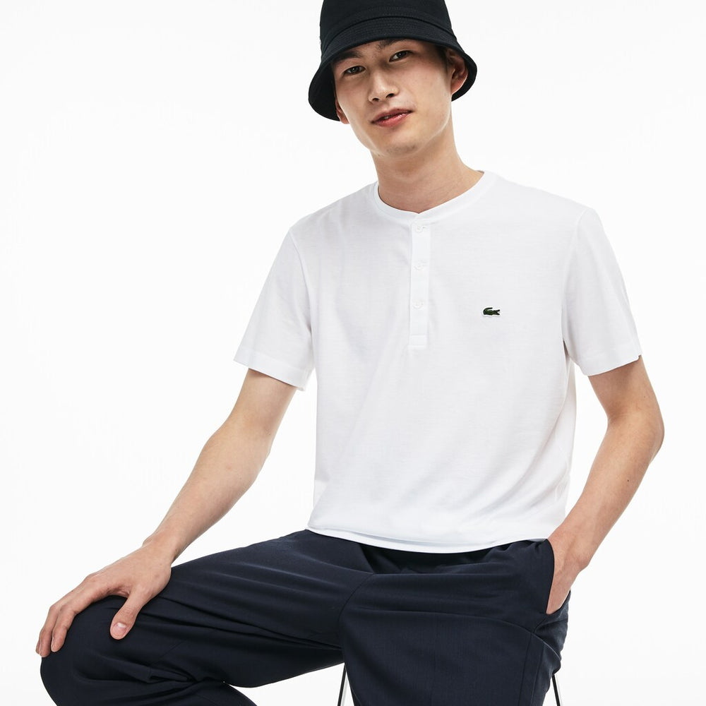 Regular Fit Pima Cotton Henley T-shirt | Lacoste Mens