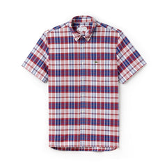 Regular Fit Check Oxford Shirt | Lacoste Mens