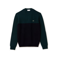 Crew Neck Ribbed Wool Sweater | Lacoste Mens