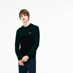 Crew Neck Ribbed Wool Sweater | Lacoste Mens