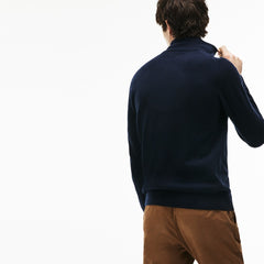 Standup-Collar Wool Sweater | Lacoste Mens