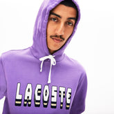Hooded 3D-Lettering Cotton Blend Fleece Sweatshirt | Lacoste Mens