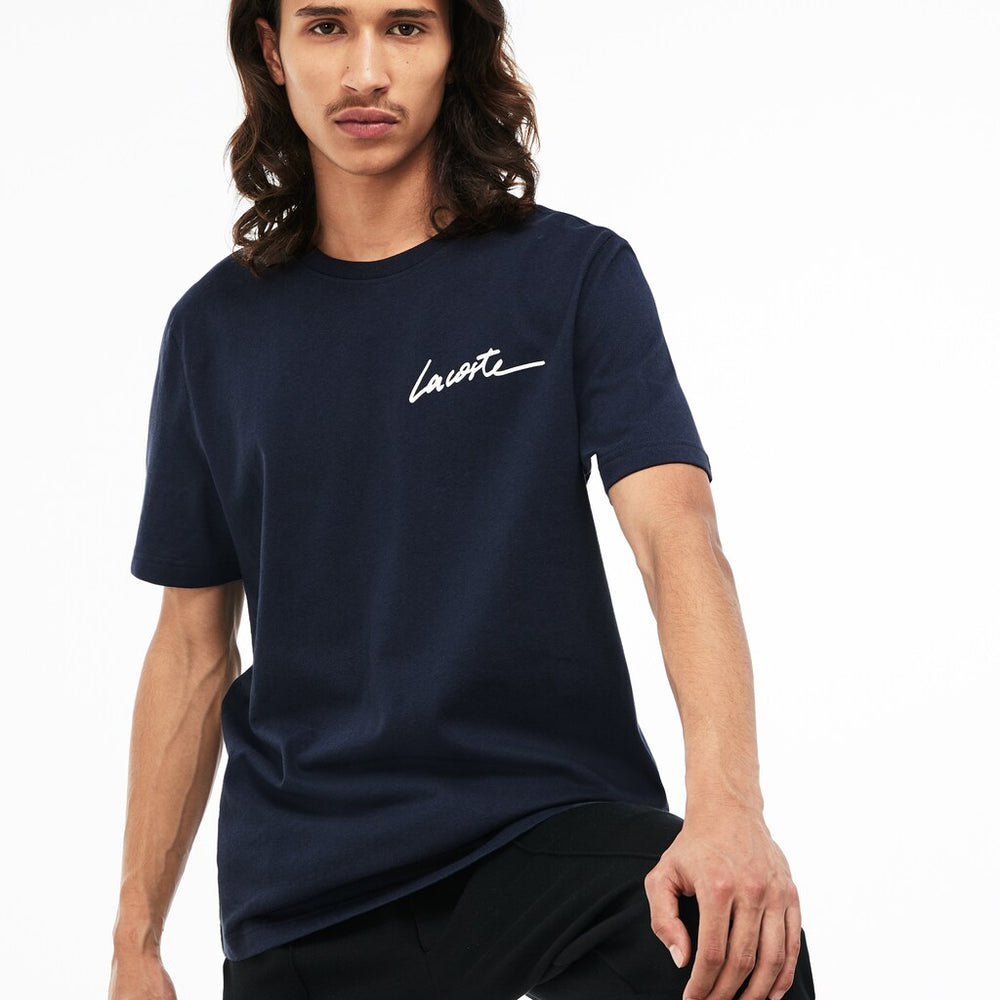 LIVE Crew Neck Signature Jersey T-shirt | Lacoste Mens