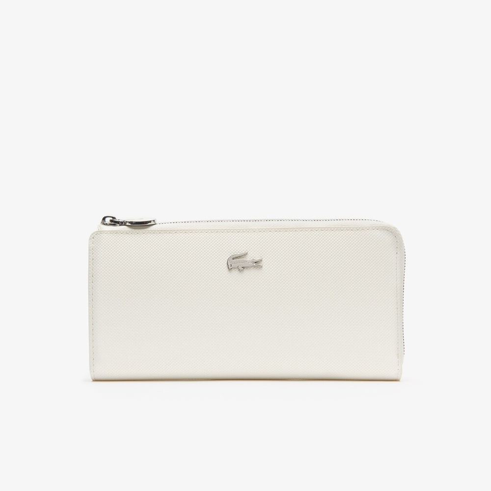 Wo Daily Classic Coated Canvas 10 Card Zip Wallet | Lacoste Womens