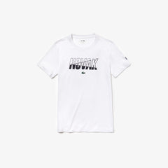 SPORT Novak Djokovic Crew Neck Print Tech Jersey T-shirt | Lacoste Mens