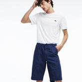 Regular Fit Cotton And Linen Shorts | Lacoste Mens