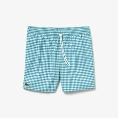 Striped Seersucker Swim Trunks | Lacoste Mens
