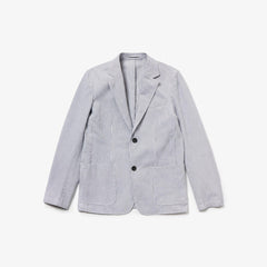 Slim Fit Stretch Cotton Blazer | Lacoste Mens