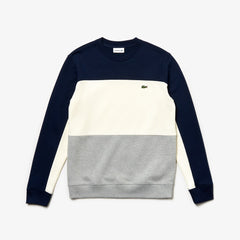 Crew Neck Colorblock Piqué Fleece Sweatshirt | Lacoste Mens