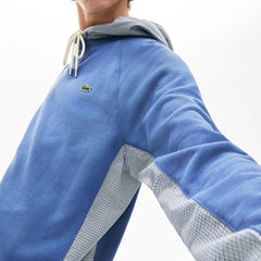 Paneled Print-Blocked Hooded Sweatshirt | Lacoste Mens