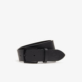 Engraved-Buckle Smooth Leather Belt | Lacoste Mens