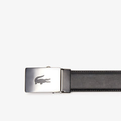 Lacoste Engraved Plate Buckle Leather Belt | Lacoste Mens