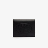 Wo Croco Crew Grained Leather Bi-fold Wallet with Coin Purse | Lacoste Womens