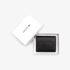 Wo Croco Crew Grained Leather Bi-fold Wallet with Coin Purse | Lacoste Womens