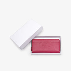 Wo Croco Crew Grained Leather Zip Wallet | Lacoste Womens