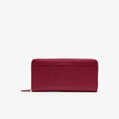 Wo Croco Crew Grained Leather Zip Wallet | Lacoste Womens