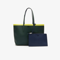 Wo Anna Reversible Contrast Band Coated Canvas Tote Bag | Lacoste Womens