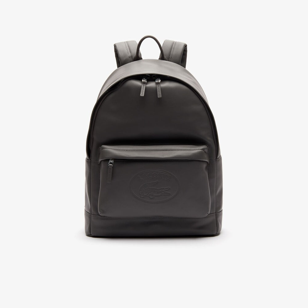 L.12.12 Casual Embossed Lettering Leather Backpack | Lacoste Mens