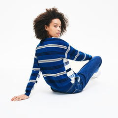 Wo Crewneck Striped Piqué And Jersey Sweater | Lacoste Womens