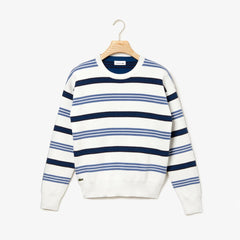 Wo Crewneck Striped Piqué And Jersey Sweater | Lacoste Womens