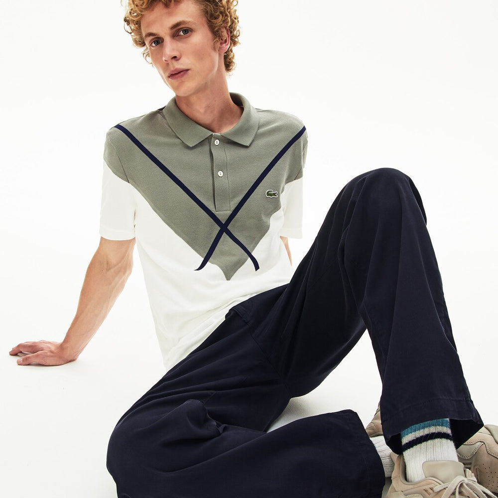 Made In France Jacquard Cotton Piqué Polo Shirt | Lacoste Mens