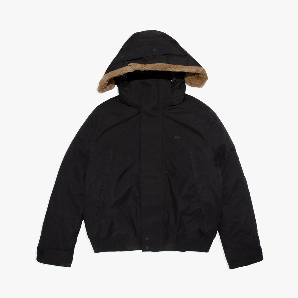Detachable Faux Fur Hood Short Quilted Parka | Lacoste Mens