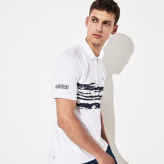 SPORT Novak Djokovic Stretch Print Jersey Polo | Lacoste Mens