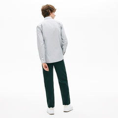 Loose Fit Textured Stretch Cotton Chinos | Lacoste Mens