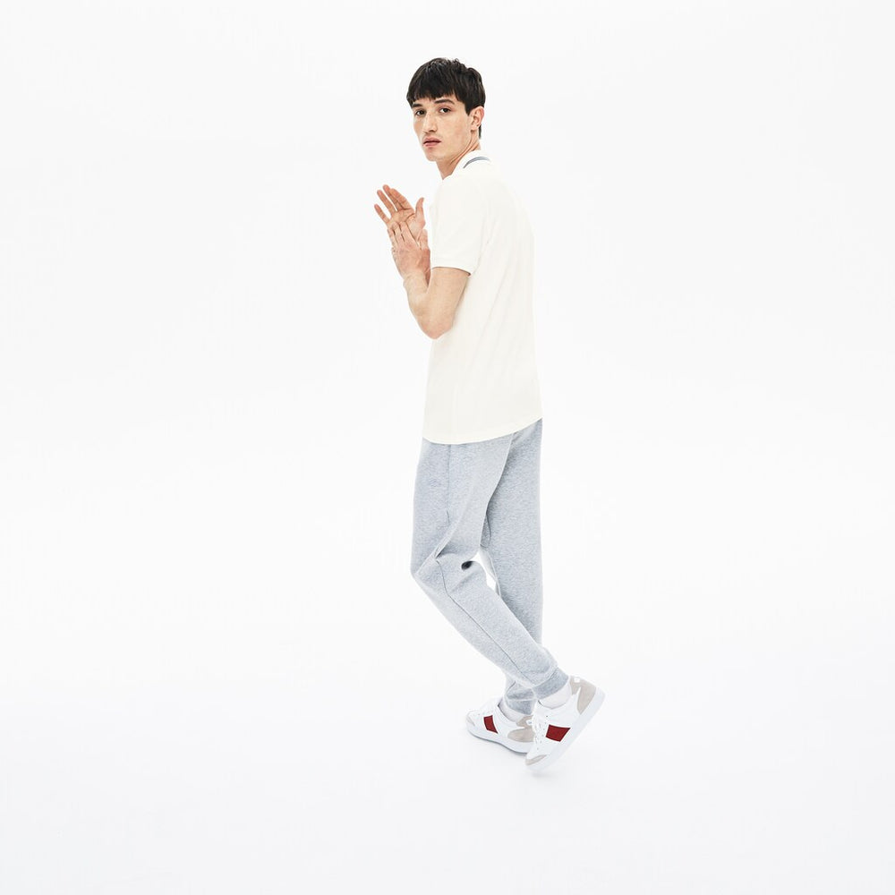 Slim Fit Stripe-Accented Cotton Piqué Polo | Lacoste Mens