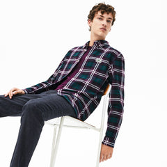 Regular Fit Checkered Flannel Overshirt | Lacoste Mens