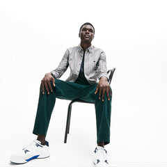 Slim Fit Glen Plaid Cotton Shirt | Lacoste Mens