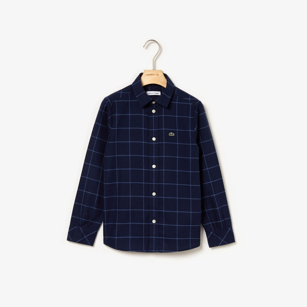 Boys' Check Flannel Shirt | Lacoste Womens