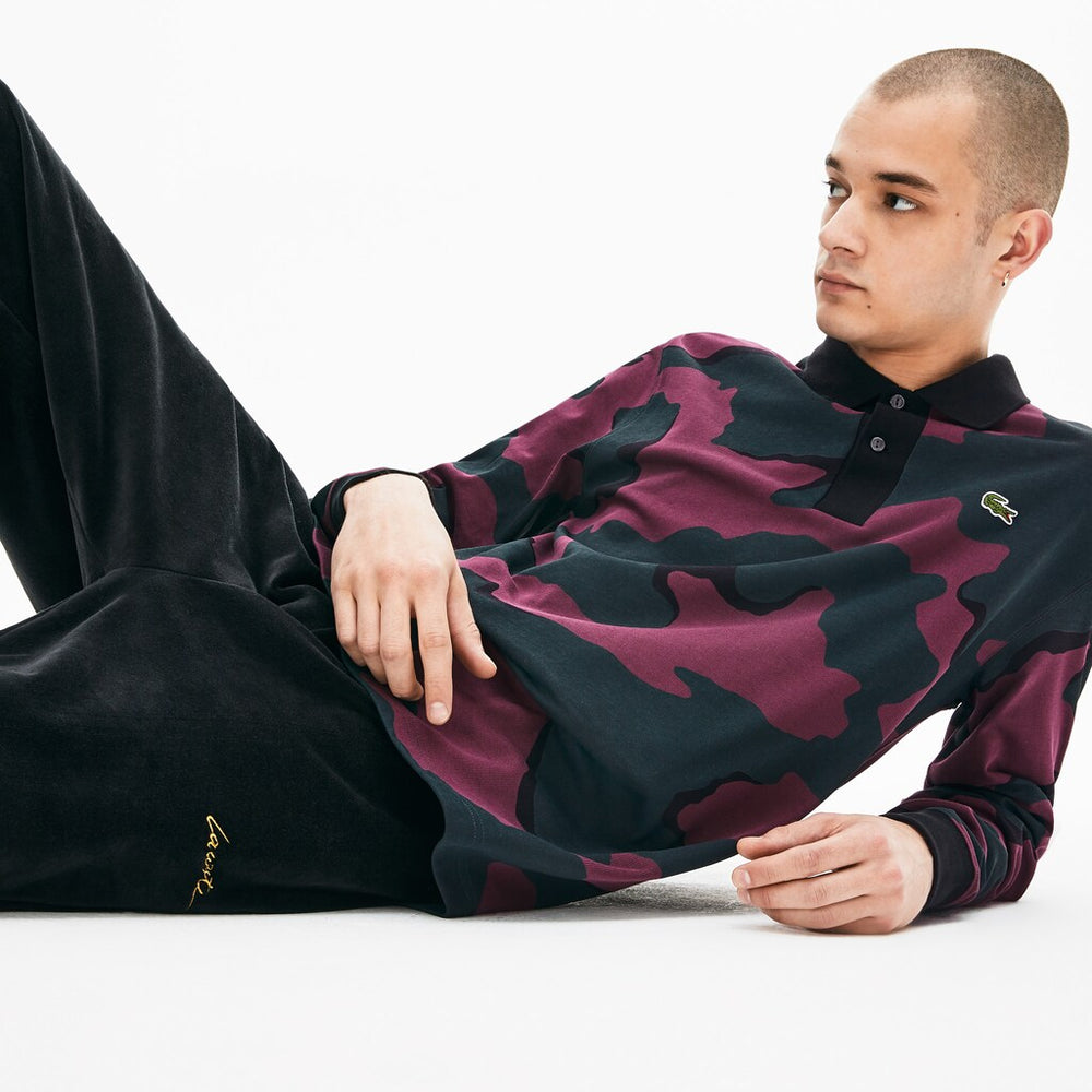 LIVE Loose Fit Camo Cotton Polo Shirt | Lacoste Mens