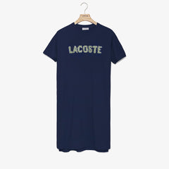 Wo Croco Magic Cotton T-Shirt Dress | Lacoste Womens