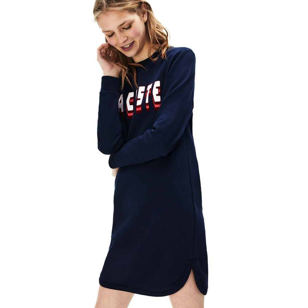Wo 3D-Lettering Fleece Sweatshirt Dress | Lacoste Womens