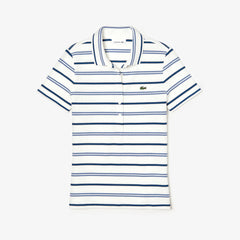 Wo Slim Fit Striped Stretch Piqué Polo Shirt | Lacoste Womens