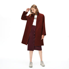 Wo Standup Collar Wool-Blend Zip Coat | Lacoste Womens
