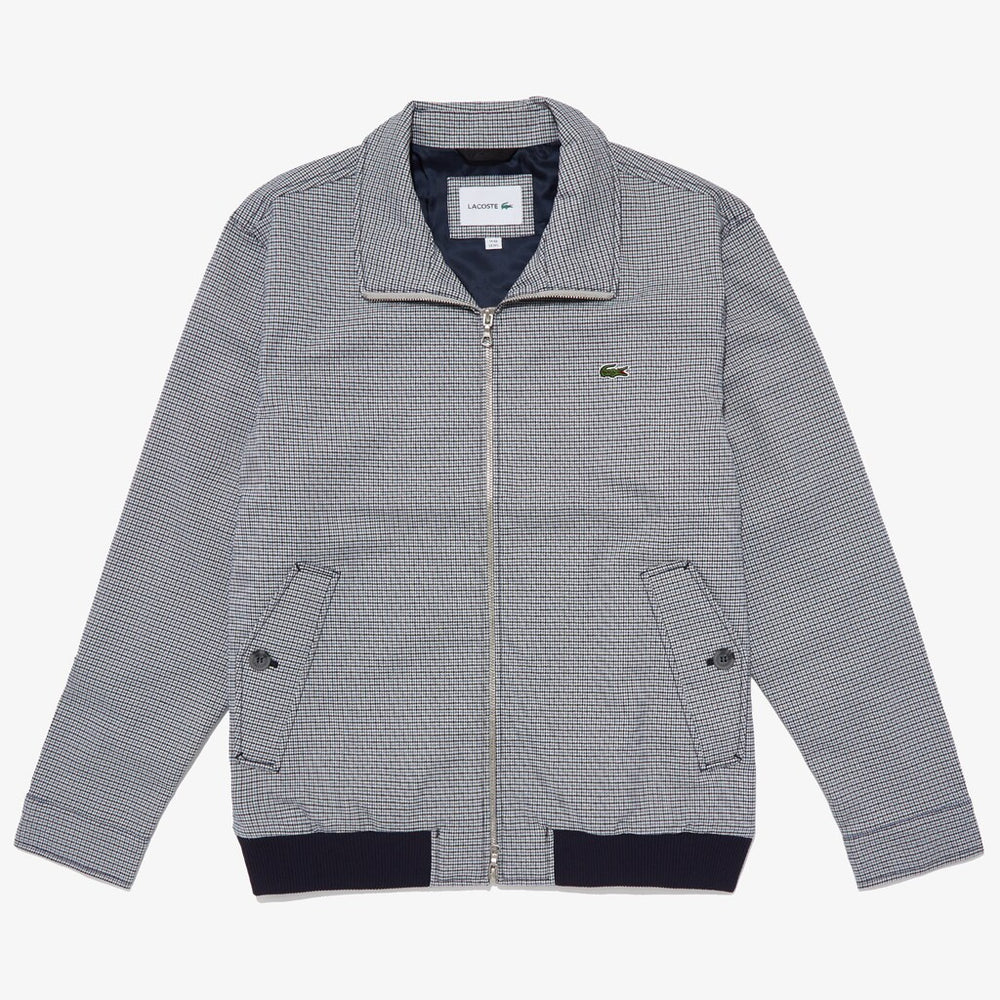 Herringbone Pattern Zip Harrington Jacket | Lacoste Mens