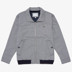 Herringbone Pattern Zip Harrington Jacket | Lacoste Mens