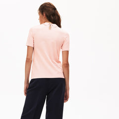 Wo LIVE Velvet-Croc Piqué Polo Shirt | Lacoste Womens