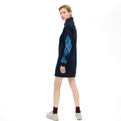 Wo Made In France Jacquard Patterned Fleece Sweatshirt Dress | Lacoste Womens