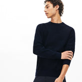 Crewneck Houndstooth Cotton And Cashmere Sweater | Lacoste Mens