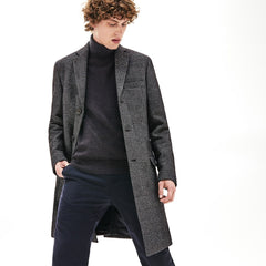 Glen Plaid Wool Blend Chesterfield Coat | Lacoste Mens