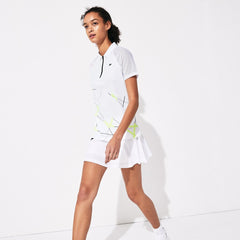 Wo SPORT Geometric Print Breathable Tennis Polo | Lacoste Womens