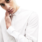Slim-Fit Stretch Poplin and Jersey Shirt | Lacoste Mens