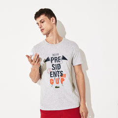 Presidents Cup Breathable Printed Cotton Blend Golf T-Shirt | Lacoste Mens