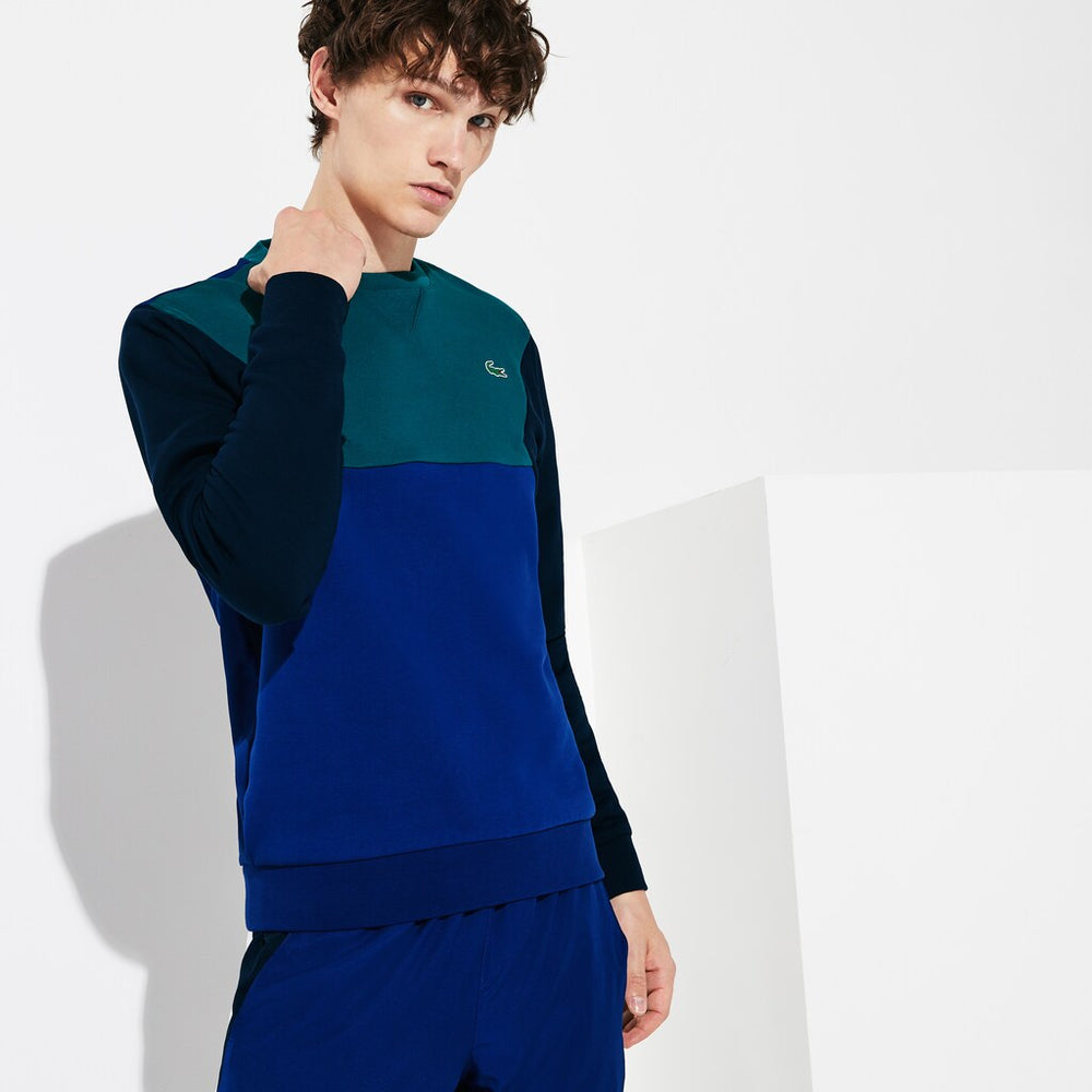 SPORT Color-Blocked Cotton Fleece Tennis Sweatshirt | Lacoste Mens