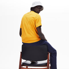 Crew Neck Striped Panel Cotton T-shirt | Lacoste Mens